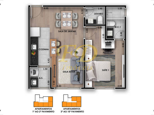 #43 - Apartamento para Venda em Atibaia - SP - 3