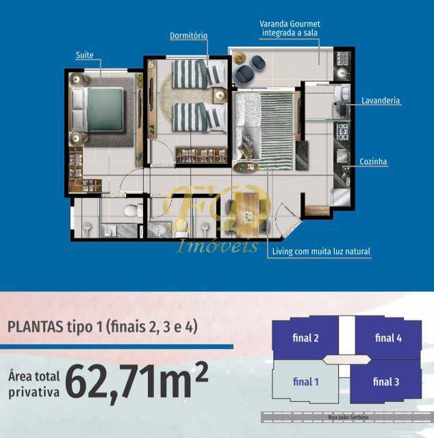 Apartamento à venda com 2 quartos, 62m² - Foto 10